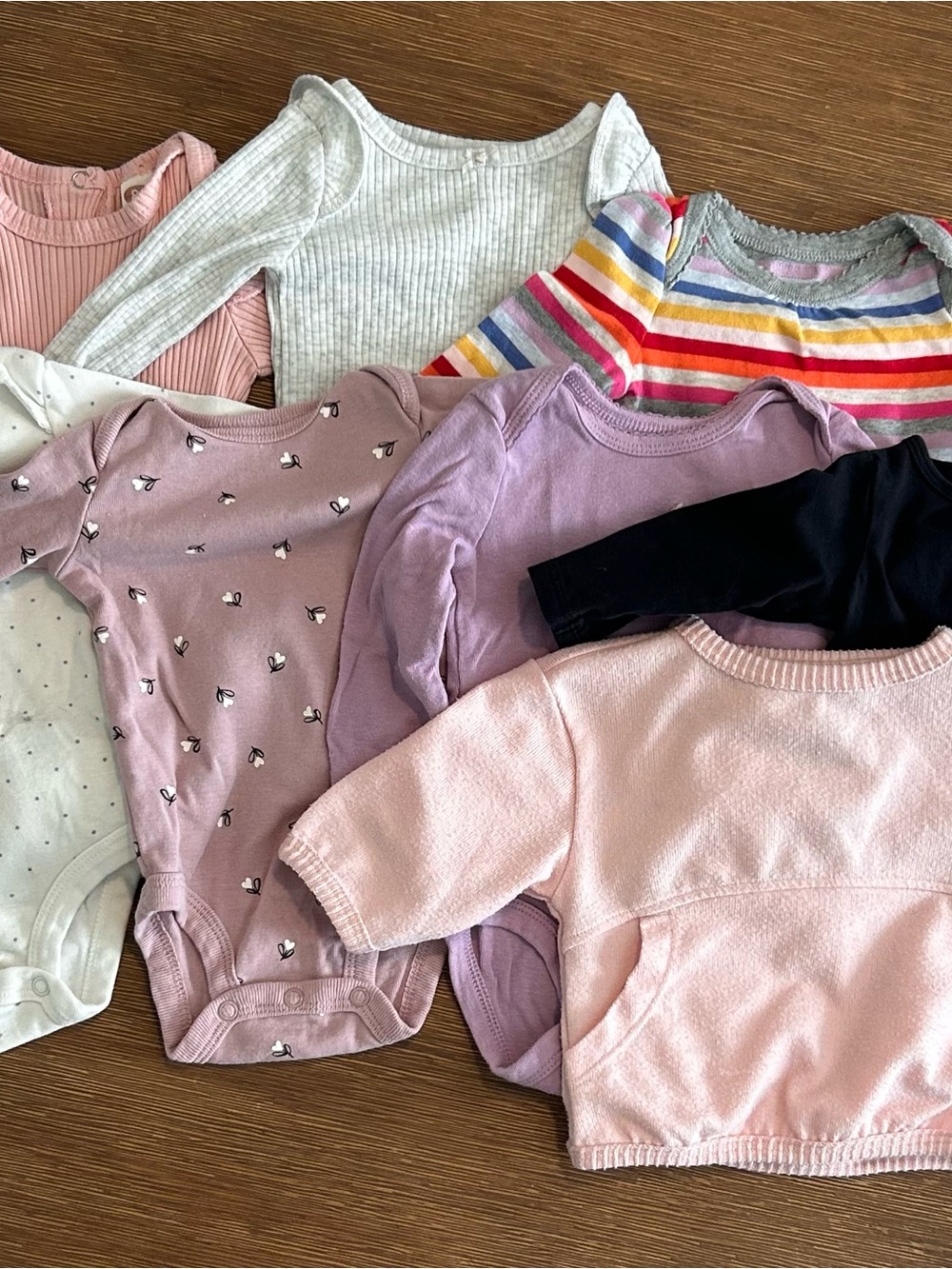 Bundle of 8- Baby Girl Long Sleeve Bodysuit & Sweater Multi-Pack